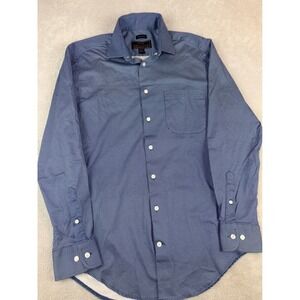 Jos A Bank Men's 15X34 Reserve Tailored Fit Blue Geometric Print Dress Shirt